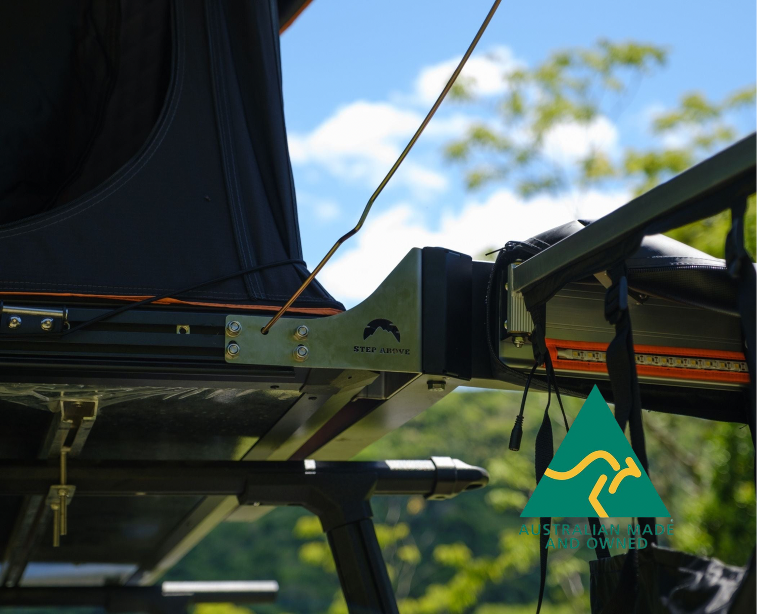 ENSUITE SWING SIDE MOUNT BRACKET + SHOWER AWNING